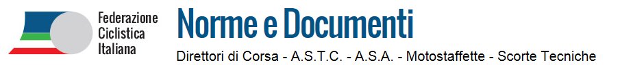 Federazione Ciclistica Italiana - Norme e Documenti F.C.I.